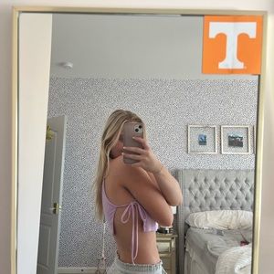 NEVER WORN light purple high neck top with open sides!